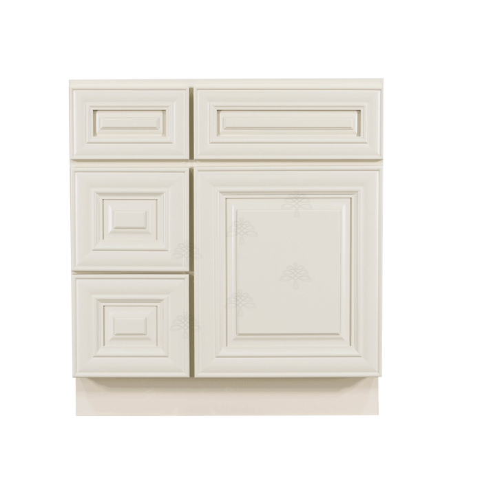 Princeton Off-white Vanity Sink Base Cabinet 1 Dummy Drawer 1 Door (Left)