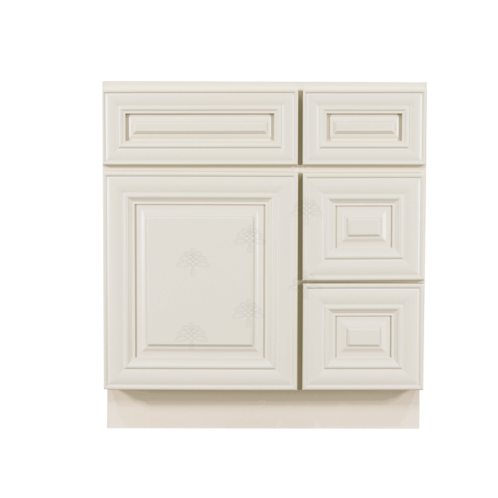 Princeton Off-white Vanity Sink Base Cabinet 1 Dummy Drawer 1 Door (Right)