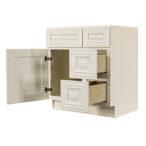 Princeton Off-white Vanity Sink Base Cabinet 1 Dummy Drawer 1 Door (Right)