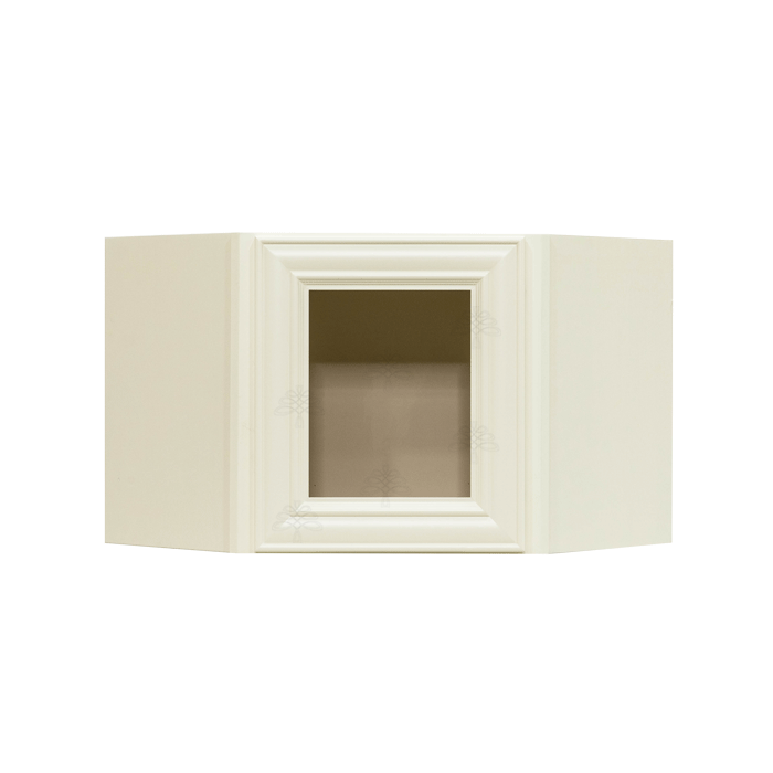 Princeton Off-White Wall Diagonal Mullion Door Cabinet 1 Door 3 Adjustable Shelves Glass Not Included