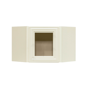 Princeton Off-White Wall Diagonal Mullion Door Cabinet 1 Door 3 Adjustable Shelves Glass Not Included