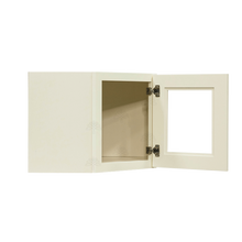 Load image into Gallery viewer, Princeton Off-White Wall Diagonal Mullion Door Cabinet 1 Door 3 Adjustable Shelves Glass Not Included