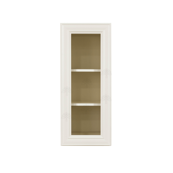 Princeton Off-white Mullion Door Cabinet 1 Door 2 Adjustable Shelves Glass not Included