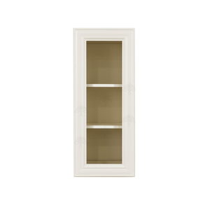 Princeton Off-white Mullion Door Cabinet 1 Door 2 Adjustable Shelves Glass not Included