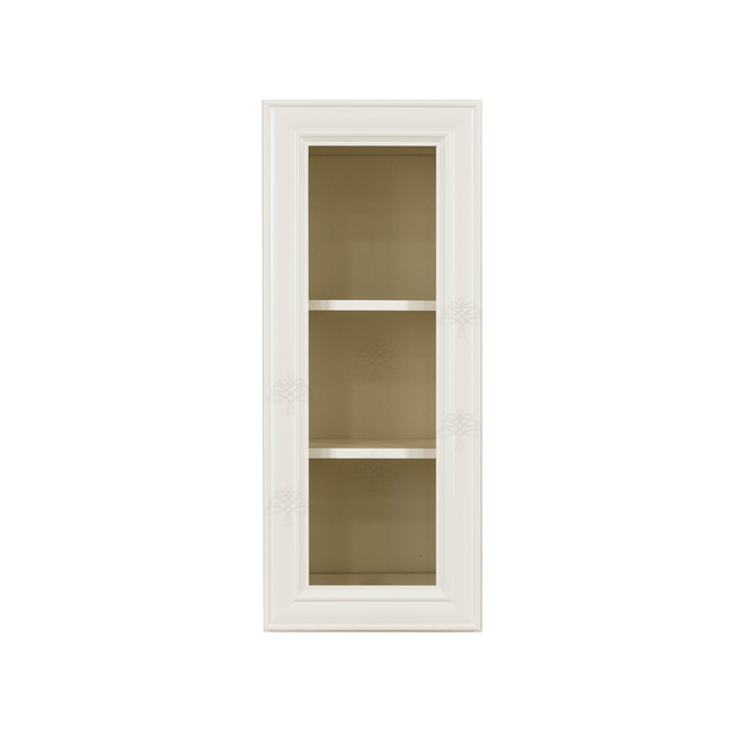 Princeton Off-white Mullion Door Cabinet 1 Door 2 Adjustable Shelves Glass not Included