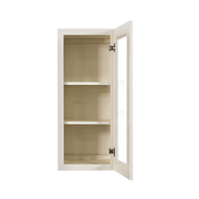 Load image into Gallery viewer, Princeton Off-white Mullion Door Cabinet 1 Door 2 Adjustable Shelves Glass not Included