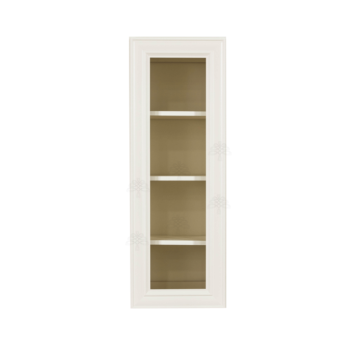Princeton Off-white Wall Mullion Door Cabinet 1 Door 3 Adjustable Shelves Glass not Included