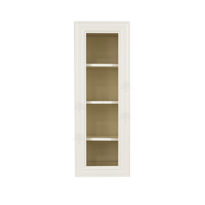 Princeton Off-white Wall Mullion Door Cabinet 1 Door 3 Adjustable Shelves Glass not Included