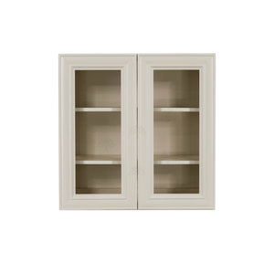Princeton Off-white Wall Mullion Door Cabinet 2 Door 2 Adjustable Shelves Glass not Included