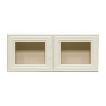Load image into Gallery viewer, Princeton Off-White Wall Mullion Door Cabinet 2 Doors No Shelf Glass Not Included