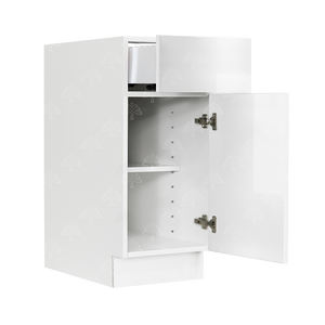 Valencia White Series Base Cabinet with 1 Drawer 1 Door and 1 Shelf or ROT