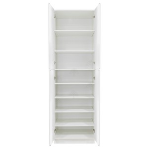 Valencia White Series Pantry Cabinet with 4 Doors