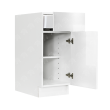 Load image into Gallery viewer, Valencia White Series Tall Vanity Base Cabinet with 1 Door and 1 Drawer, and 1 ROT