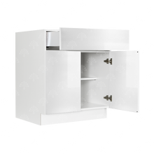 Load image into Gallery viewer, Valencia White Series Tall Vanity Base Cabinet with 2 Doors and 1 Drawer and 1 Shelf