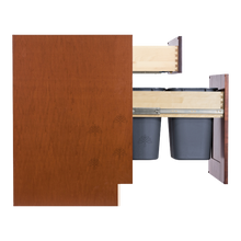 Load image into Gallery viewer, Wurzburg Series Walnut Spice Finish Base Waste Basket Cabinet
