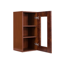 Load image into Gallery viewer, Wurzburg Wall Mullion Door Cabinet 1 Door 2 Adjustable Shelves 30 Inch Height Glass Not Included