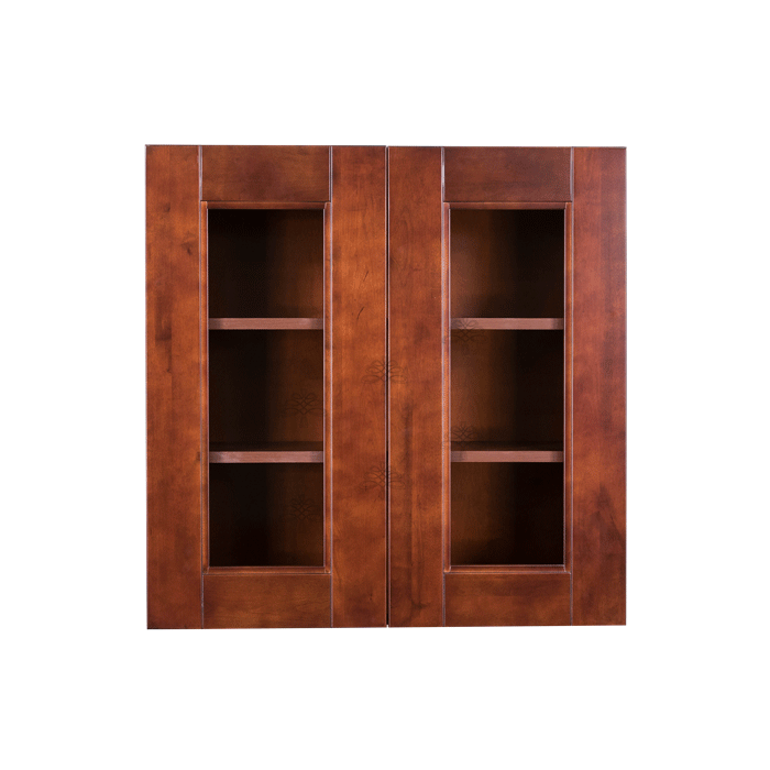 Wurzburg Wall Mullion Door Cabinet 2 Doors 2 Adjustable Shelves 30 Inch Height Glass Not Included