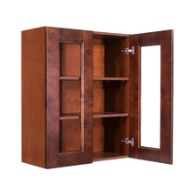 Load image into Gallery viewer, Wurzburg Wall Mullion Door Cabinet 2 Doors 2 Adjustable Shelves 30 Inch Height Glass Not Included