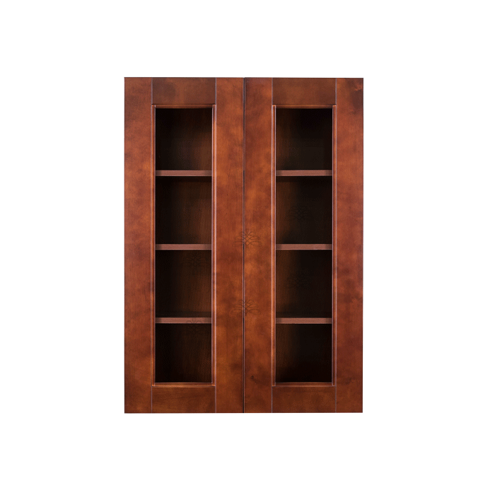 Wurzburg Wall Mullion Door Cabinet 2 Doors 3 Adjustable Shelves Glass Not Included